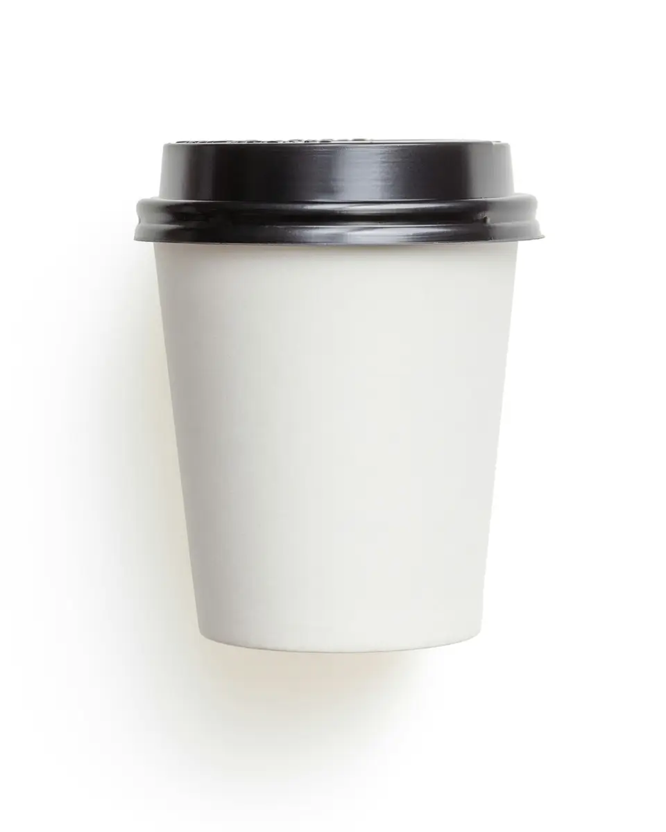Fermenta's wordmark printed on a white paper cup